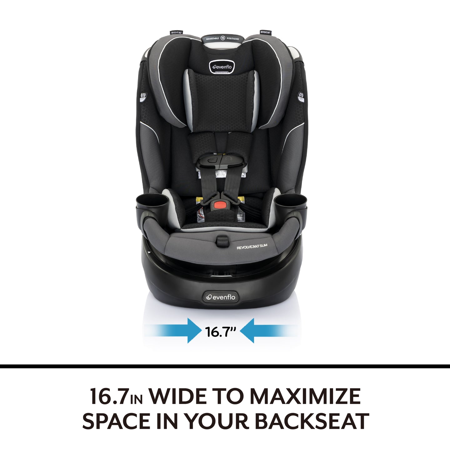Evenflo - Revolve360 Slim 2-in-1 Rotational Car Seat - Canton Black